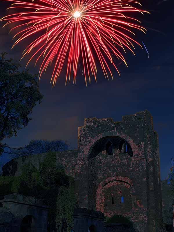 Fireworks at Exeter Castle